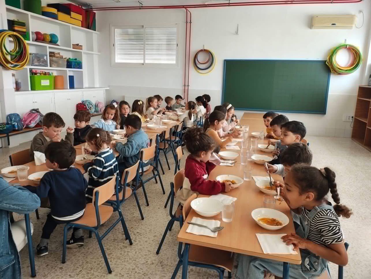 El comedor escolar de La Huerta cierra su primer curso con un balance muy positivo