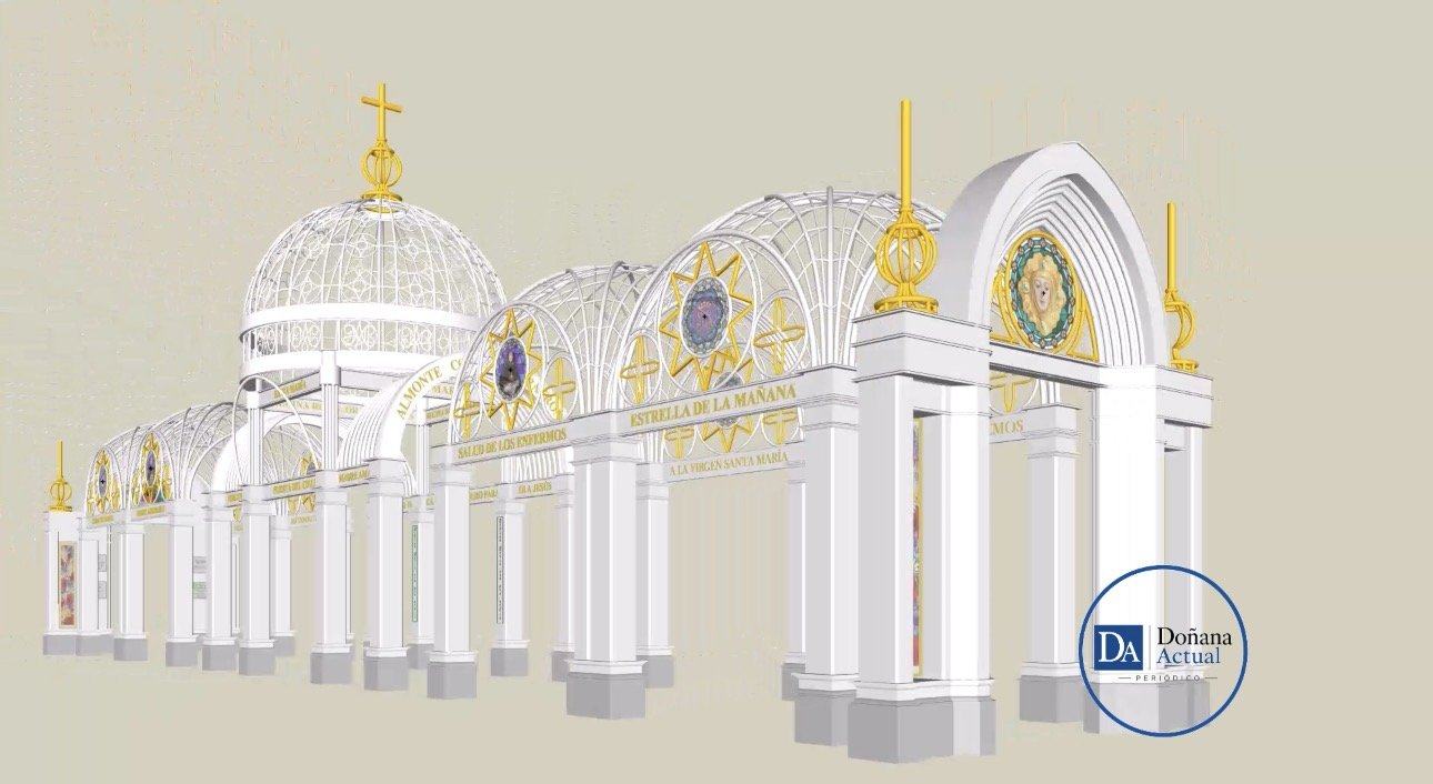 Desvelamos en primicia el diseño del exorno que transformará la Plaza Virgen del Rocío para la Venida