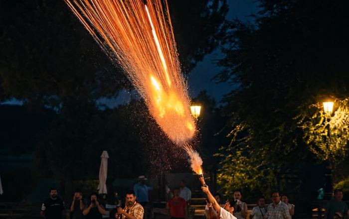 El sonido de la pólvora mantiene viva una de las tradiciones de la Venida de la Virgen en Almonte