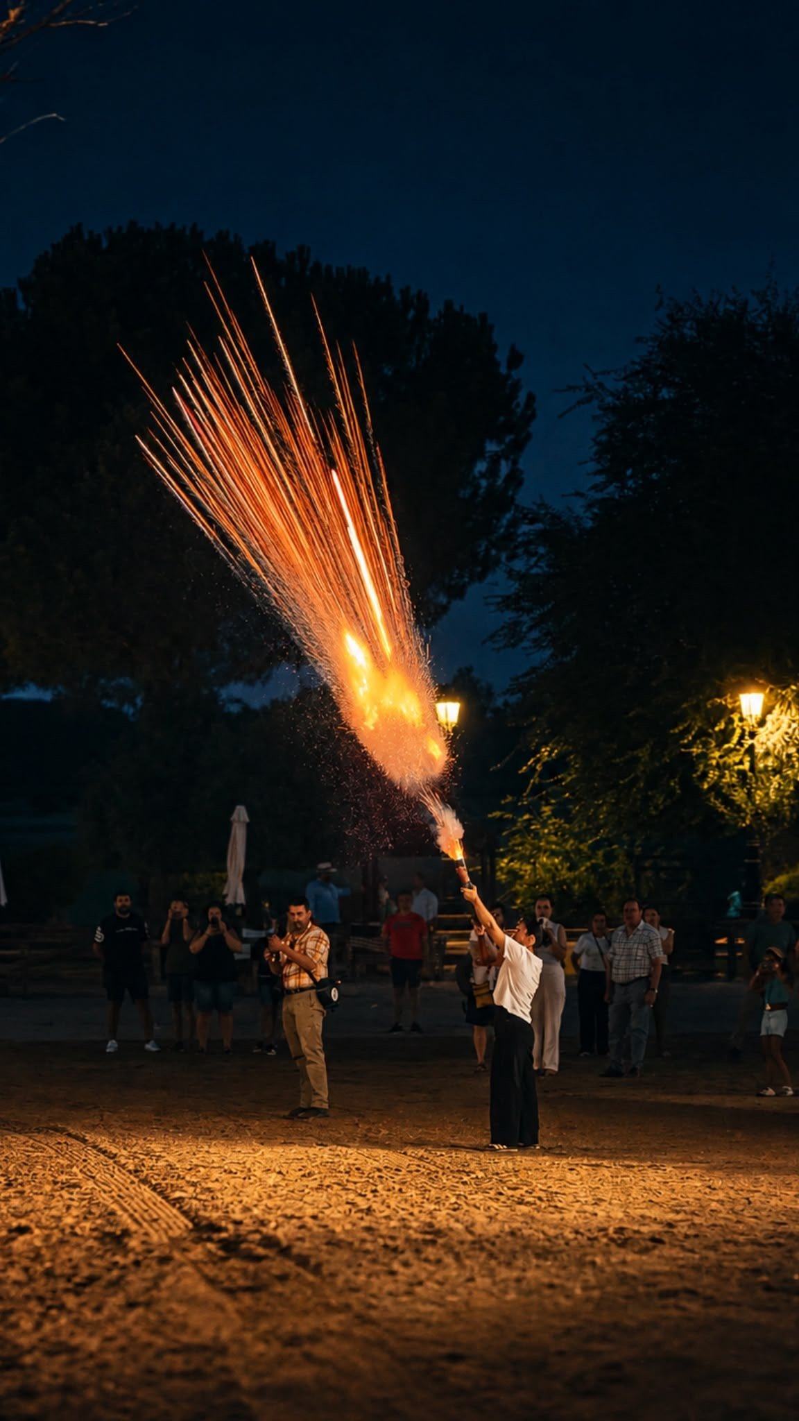 El sonido de la pólvora mantiene viva una de las tradiciones de la Venida de la Virgen en Almonte